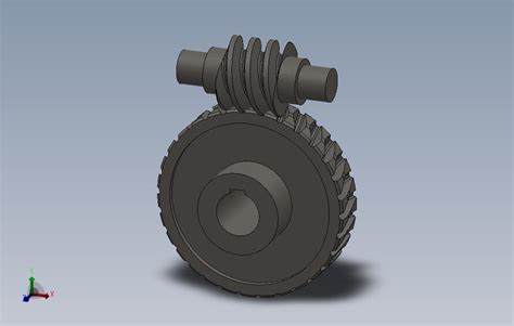 蜗轮蜗杆 Solidworks 2012 模型图纸免费下载 懒石网