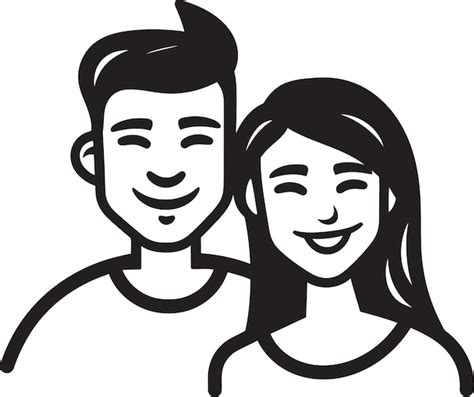 Illustrating Togetherness Couple Vector Artistry Premium Ai Generated