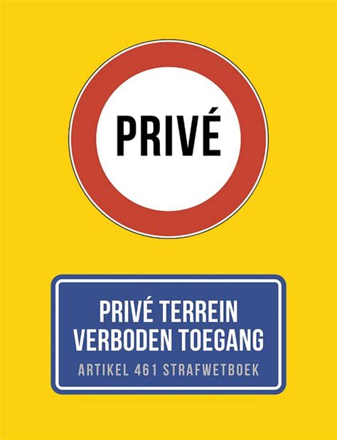 Pictogram Bord Priv Verboden Toegang Voor Onbevoegden Art