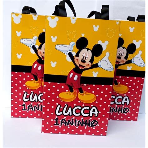 Sacolinha Surpresa Personalizada Tema Mickey Shopee Brasil