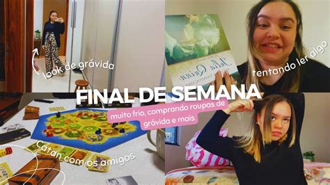 VLOG final de semana de muito frio comprando roupas de grávida e