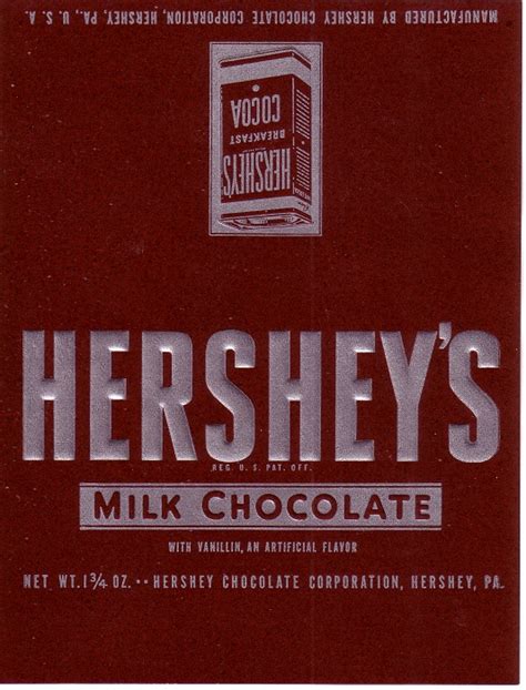 1960s Hershey Candy Wrapper Archive