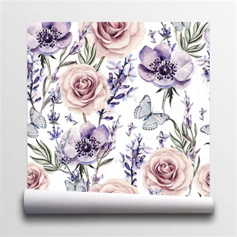 Lavender Roses Wallpaper - custom wallpapers by Wallvy. Worldwide shipping!