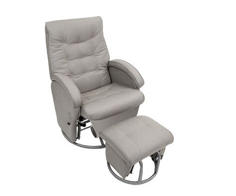 Babyhood Diva Feeding Glider Chair Ottoman Ice Grey Glider Chairs