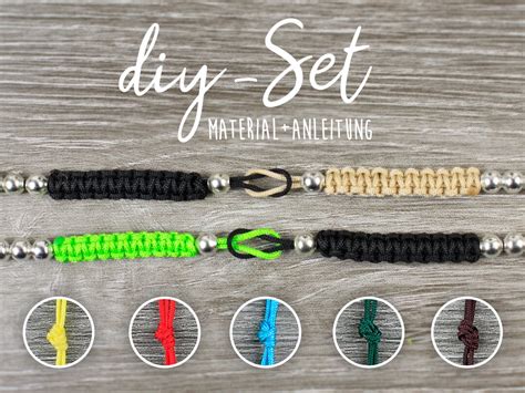 Craft Set 2 Macramé Partner Friendship Bracelets Instructions DIY