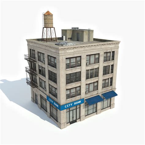 Edificio De Apartamentos 21 Modelo 3D 39 Fbx Max Obj Dae 3ds