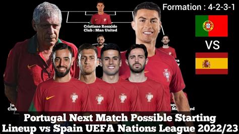 Portugal Next Match Possible Starting Lineup Vs Spain UEFA Nations