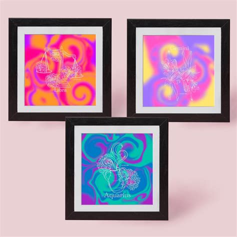 Air Signs Zodiac Prints zodiac/digital Illustration/art Prints/astrology - Etsy