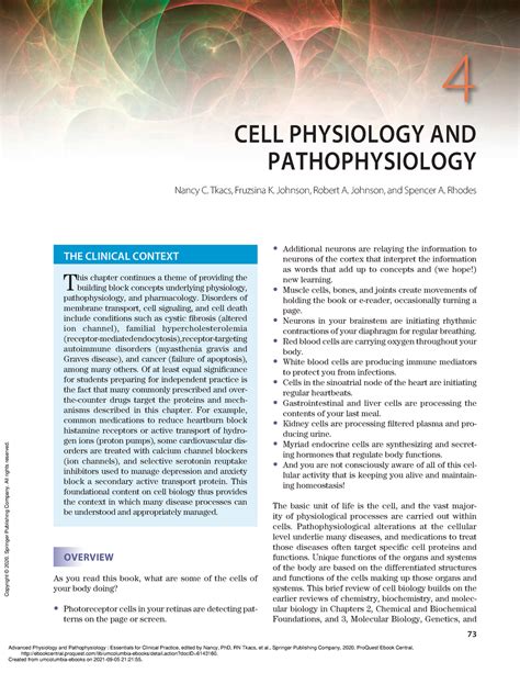 Advanced Physiology And Pathophysiology Essentials 73 THE