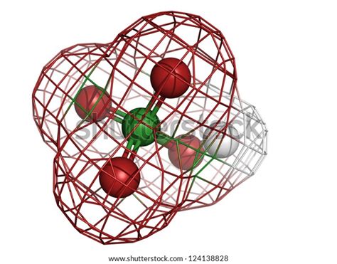 Perchloric Acid Hclo4 Molecule Chemical Structure Stock Illustration