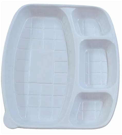 4 Compartment Disposable Plastic Plate 8 Inch At 12 Piece In Mumbai