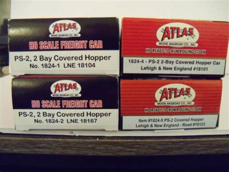 4 Atlas Ps 2 2 Bay Covered Hoppers Lehigh And New England Ebay