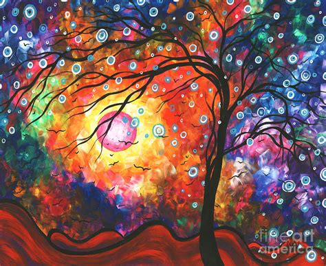 Original Tree Of Life Abstract Moon Art Original Painting Duncanson Art