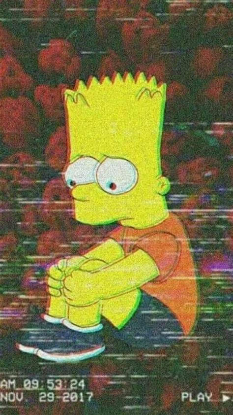 Simpsons Sad Posted By Samantha Simpson Sad Trippy Aesthetic Hd Phone