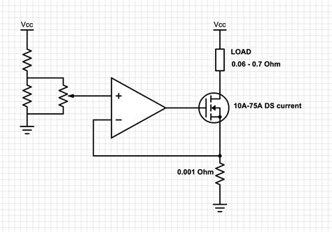 Constant Current Calculate Voltage Drop Across Linear MOSFET In