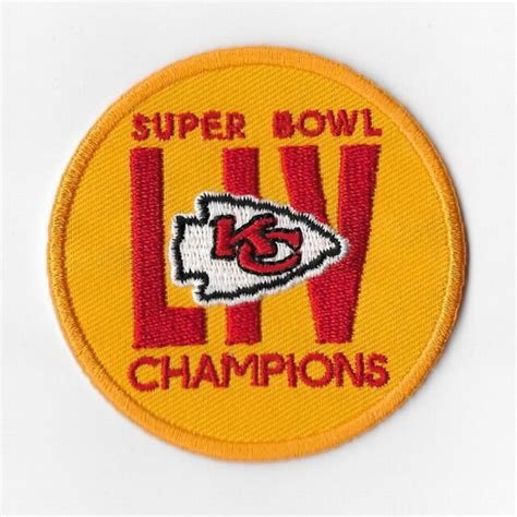 KANSAS CITY CHIEFS SUPERBOWL 54 PATCHES LOT OF 4 LIV CHAMPIONS Iron On