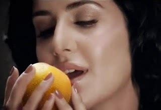 Bollywood Hot Actress Katrina Kaif With Mango In Slice Ad Sexy WallpapeR