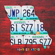 License Plate Map Of Missouri - Show Me State - By Design Turnpike ...