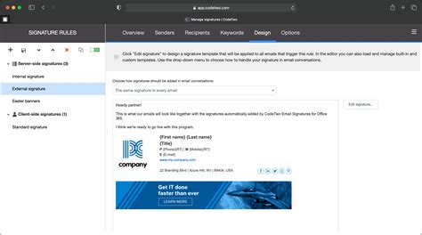 All Web Ui In Codetwo Email Signatures For Office 365