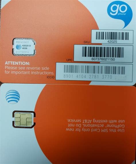 At T Nano Ff Gophone Sim Card Gsm Glte New Genuine Oem Prepaid