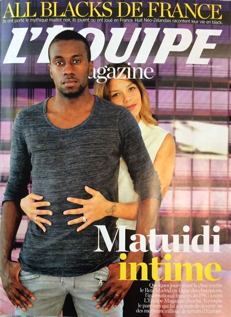 Photo Blaise Matuidi et son épouse en couverture du L Equipe Magazine