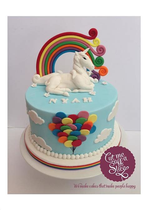 Unicorn Rainbow Cake - Decorated Cake by cutmeoffaslice - CakesDecor