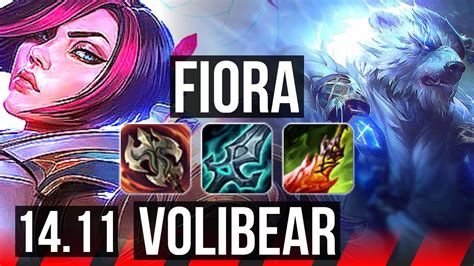 Fiora Vs Volibear Top Winrate K Dmg Solo Kills Euw