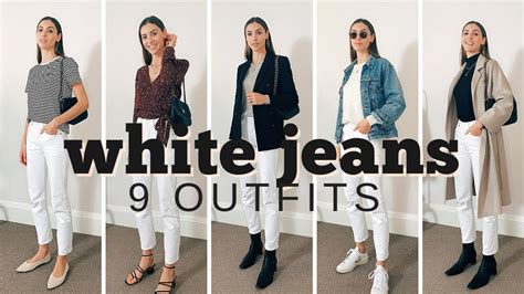 How To Style WHITE JEANS 9 Wearable White Jeans Outfits YouTube