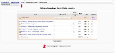 Moodle Todo Dia Atribuindo Pesos As Notas No Moodle