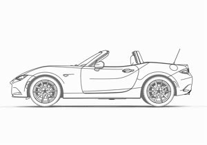mazda mx  miata coloring page  zupkids
