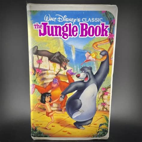 Walt Disneys Classic Black Diamond Jungle Book Vhs Clamshell Used