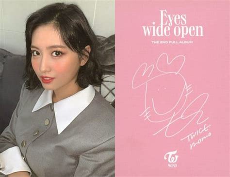 駿河屋 Twiceモモバストアップ・裏面印刷サイン入りcd「eyes Wide Open」付属フォトカード（女性コレクションカード）