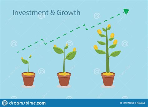 Infographic Of Investment And Money Tree Growing Vector Illustration