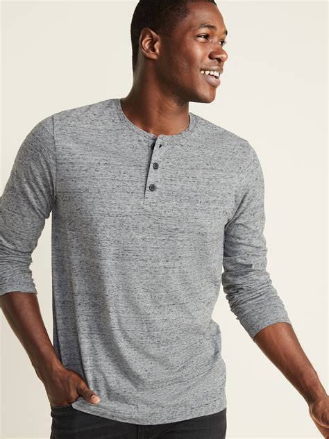 Soft Washed Long Sleeve Henley T Shirt For Men Old Navy