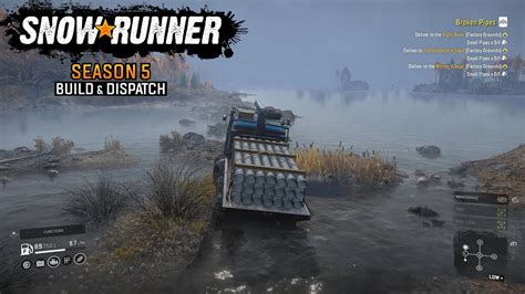 SnowRunner Season 5 Build Dispatch Mission Broken Pipes YouTube