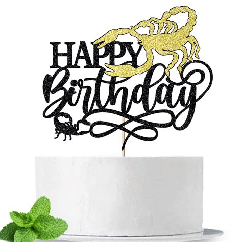 Sparkle And Shine Scorpion Scorpio Zodiac Cake Topper Happy Birthday