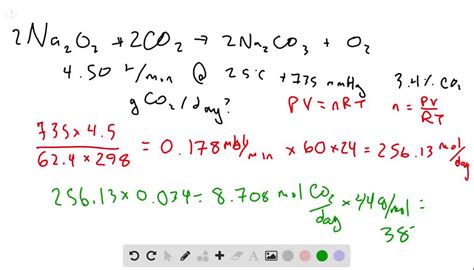 SOLVED: The reaction of sodium peroxide (Na2 O2) with CO2 is used in ...