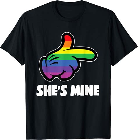 Lesbian Couple Shirt Im Hers Shes Mine Lgbt Matching Tshirts Amazon