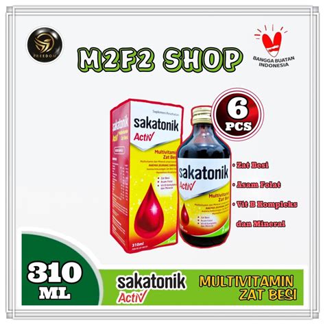 Jual Sakatonik Aktiv Liver Sirup Dewasa Multivitamin Zat Besi 310ml