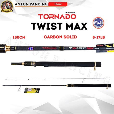 Joran Pancing Spinning Tornado Twist Max 180CM Carbon Solid Ring Fuji