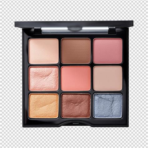 Paleta De Sombras De Ojos En Colores Vibrantes Aislados En Fondo