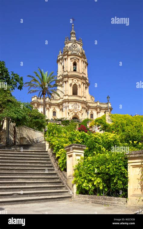 Cathedral Of San Giorgio Modica Sicily Italy Stock Photo Alamy