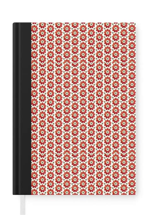 Carnet Cahier Motifs Rouge Fleurs Modernisme Mucha Carnet