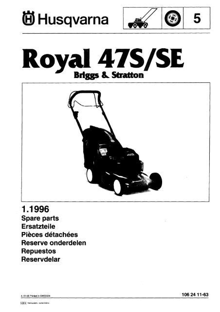 Ipl Royal 47 S 47 Se 1996 01 Lawn Mower Husqvarna