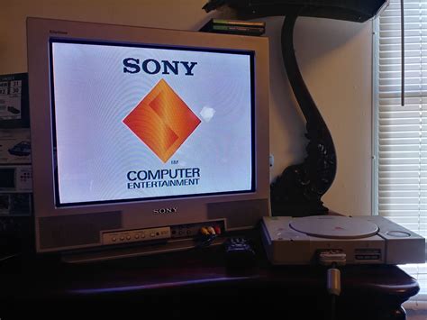 Sony Playstation On A Sony Trinitron My New Old Gaming Setup Nostalgia