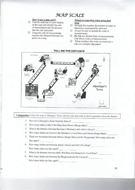 map scale assignment  exercise   worksheets