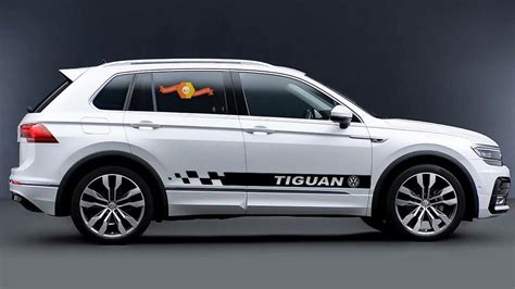 Volkswagen Tiguan 2x Side Stripes Body Decal Graphics Vinyl Stickers Emblem Logo Calcomanía