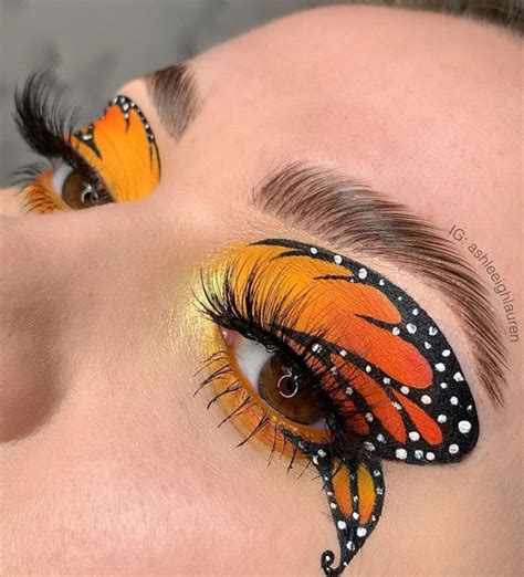 Butterfly Hot Makeup Trends For The Season Ombre Orange Rhinestones I Take You Wedding