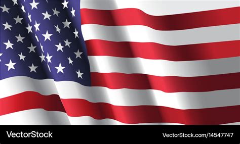 American flag waving Royalty Free Vector Image