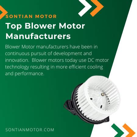 Top Blower Motor Manufacturers A Complete List To Blower Motor